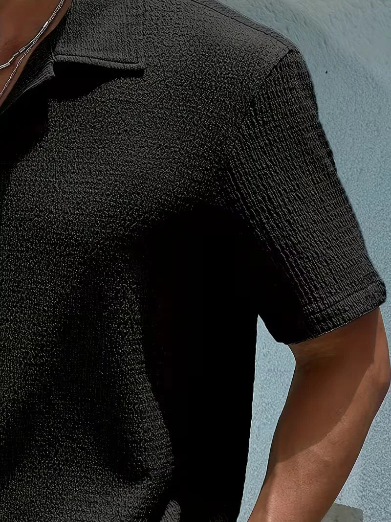 Men's Textured Short Sleeve Shirt