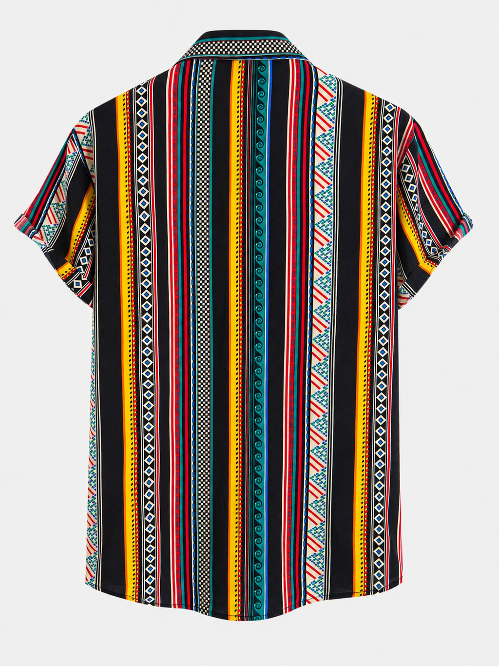 Men's Summer Resort Set – Printed Button-Up Shirt