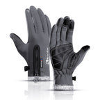 Men's Waterproof Touchscreen Ski Gloves – Fleece-Lined Windproof Anti-Slip