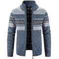 Men's Warm Knitted Zip-Up Jacket – Soft Stand-Collar Sweater