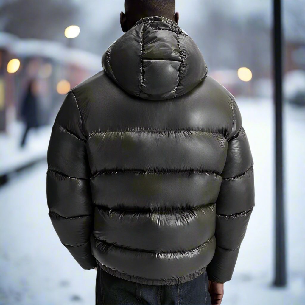 Men's Hooded Down Puffer Jacket – Lightweight Insulated Winter Outerwear