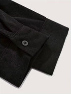 Men's Ribbed Long Sleeve Shirt with Chest Pocket