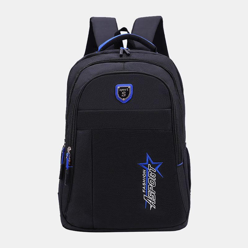 Unisex Multi-Compartment Nylon Backpack – Large-Capacity School and Travel