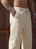 Men's Wide-Leg Trousers with Elasticated Waist