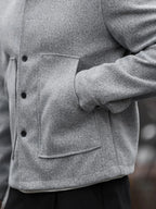 Men's Bomber Jacket with Collared Neckline