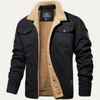 Men's Fleece-Lined Winter Coat – Button Front, Five Colours