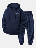 Men's Pullover Hoodie Tracksuit – Relaxed Polyester Jogger Co-Ord