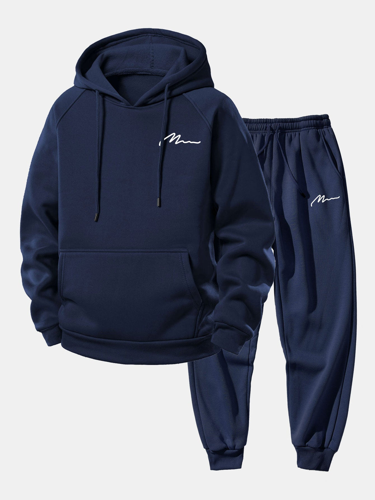 Men's Pullover Hoodie Tracksuit – Relaxed Polyester Jogger Co-Ord