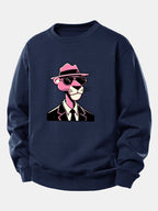 Men's Relaxed Fit Graphic Crew Neck Sweatshirt
