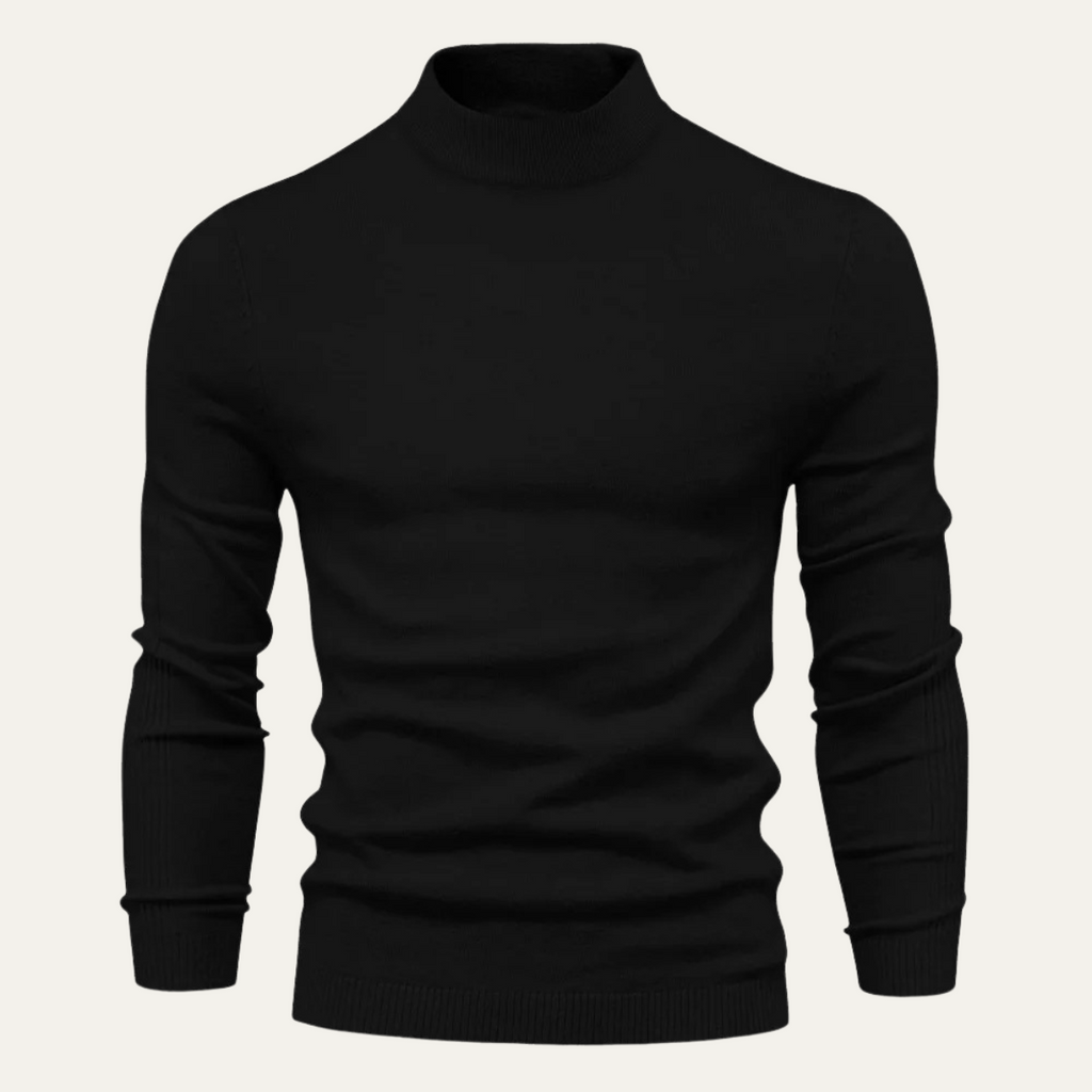 Men's Slim-Fit Turtleneck Jumper – Cotton-Blend Knit