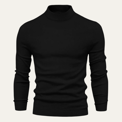 Men's Slim-Fit Turtleneck Jumper – Cotton-Blend Knit