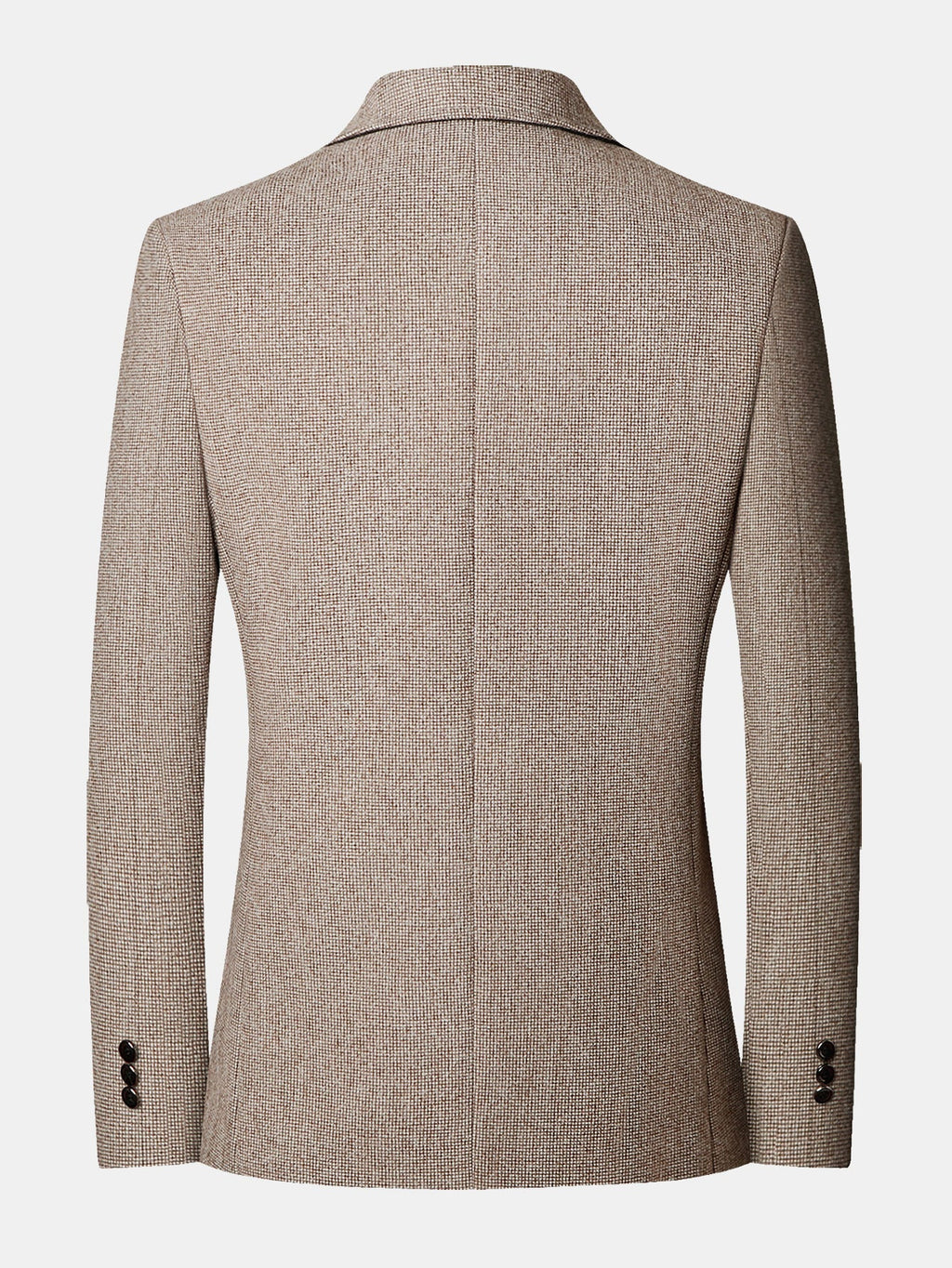 Men's Fine Check wool-blend Look Blazer with Notched Lapels