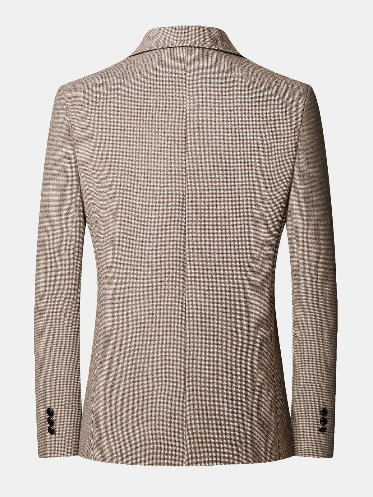 Men's Fine Check wool-blend Look Blazer with Notched Lapels