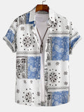 Men's Paisley Print Shirt with Button Placket