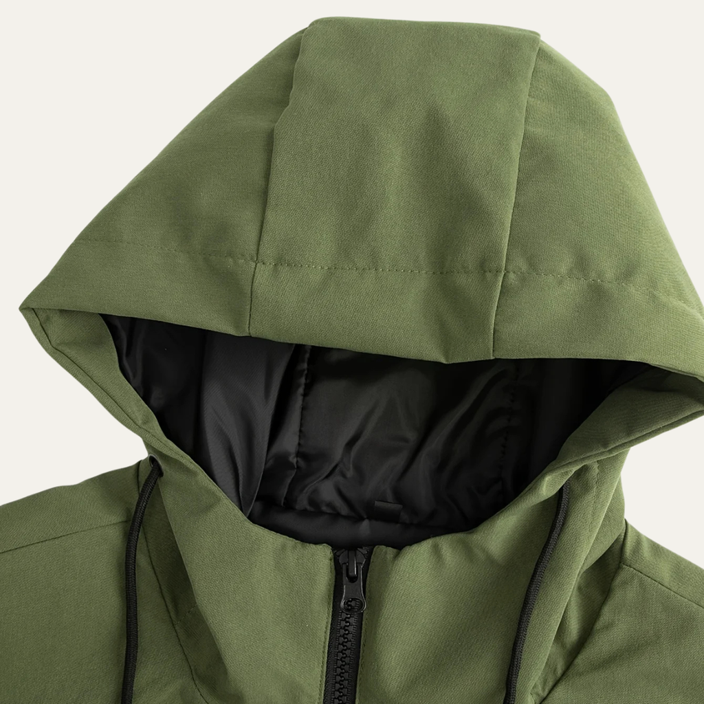 Men's Waterproof Longline Rain Jacket – Hooded, Windproof