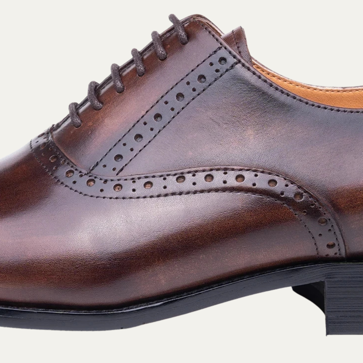 Men's Leather-Look Brogue Dress Shoes – Formal Lace-Up