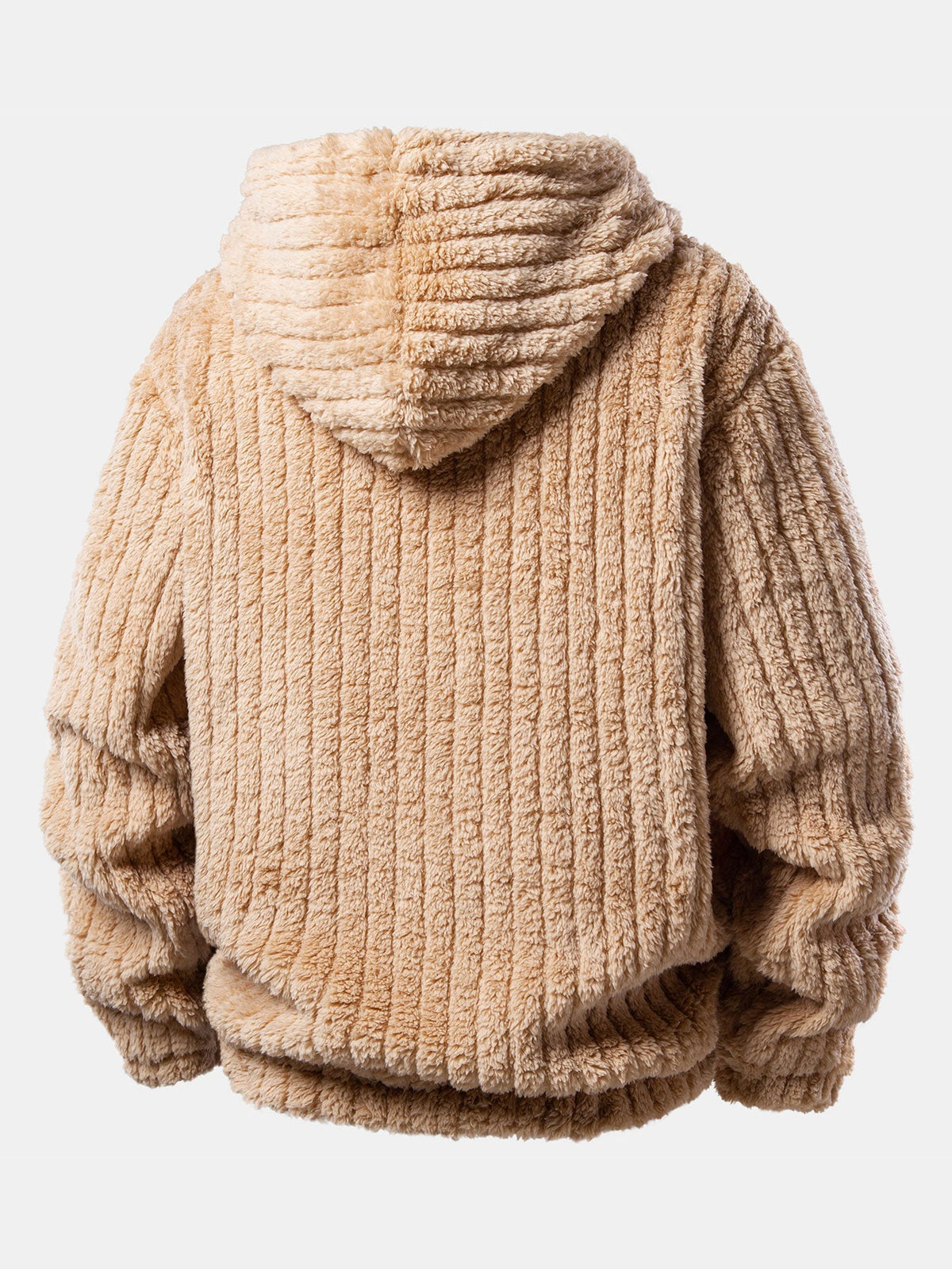 Men's Winter Teddy Co-Ord Tracksuit – Ribbed Pullover Hoodie