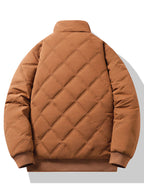 Men's Faux Fur-Lined Quilted Winter Jacket