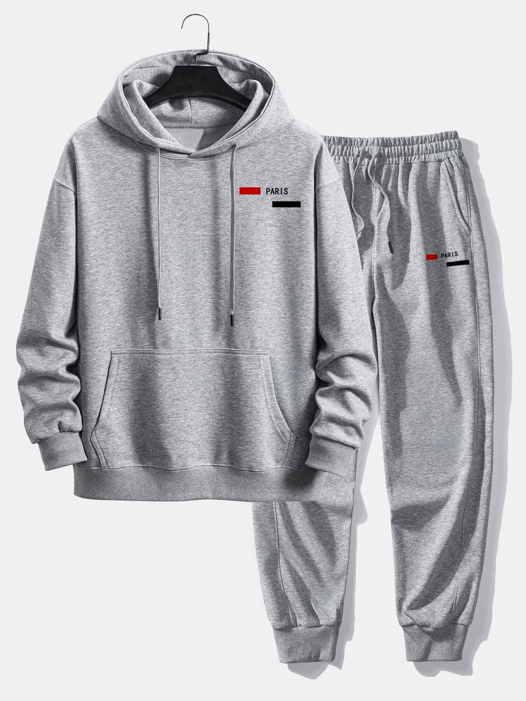 Men's Relaxed Fit Tracksuit – Cotton Blend Hoodie and Joggers