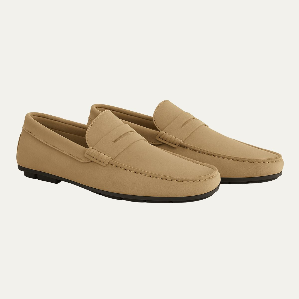 Men's Suede-Look Loafers – Lightweight Slip-On