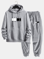 Men's Relaxed Hoodie Tracksuit – Cotton Blend Jogger Set