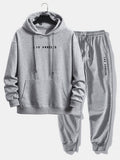 Men's Relaxed Cotton Blend Hoodie Tracksuit