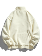 Men's Teddy Fleece Half-Zip Sweatshirt – Relaxed Fit Warm Pullover