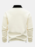 Men's Relaxed Fit Quarter-Zip Polo Sweatshirt