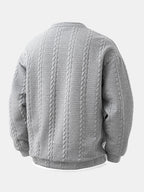 Men's Cable Textured Jacquard Sweatshirt