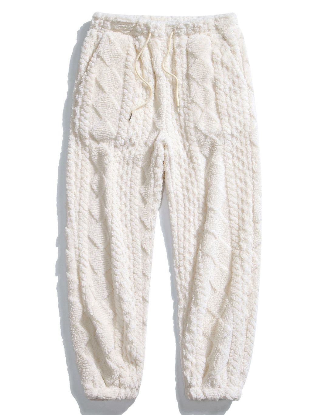 Men's Textured Teddy Tracksuit – Relaxed Hoodie and Joggers