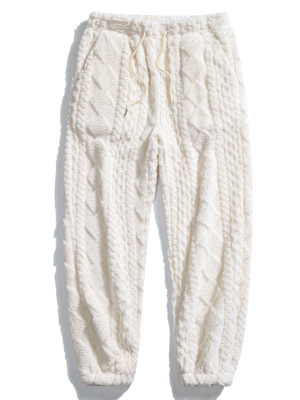 Men's Textured Teddy Tracksuit – Relaxed Hoodie and Joggers