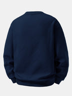 Men's Geometric Textured Crew Neck Sweatshirt
