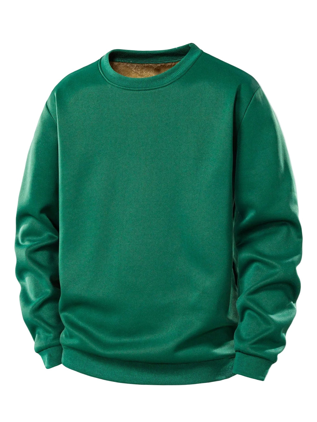 Men's Teddy Fleece-Lined Crew Neck Sweatshirt