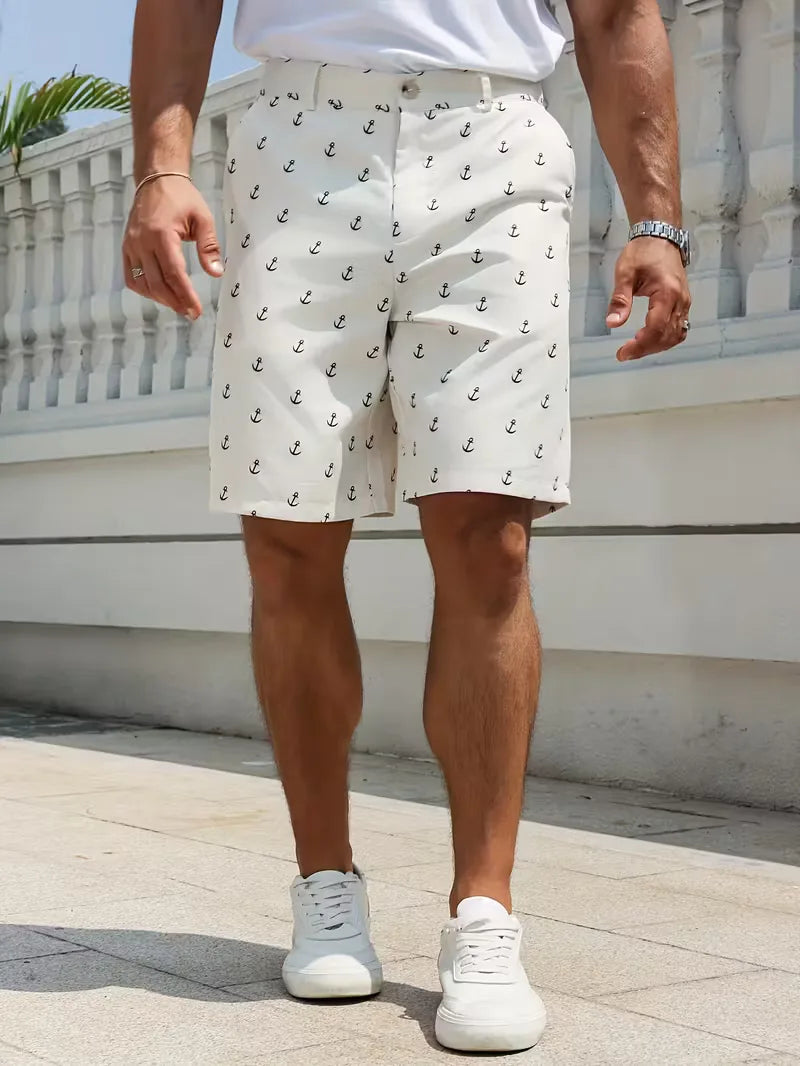 Men's Anchor Print Shorts