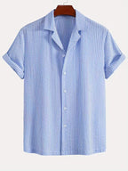 Men's Striped Shirt and Shorts Summer Set