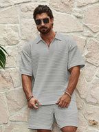 Men's Textured Top and Shorts Co-Ord