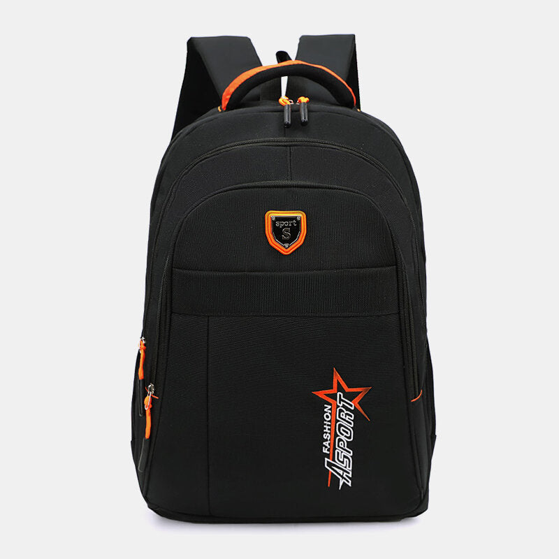 Unisex Multi-Compartment Nylon Backpack – Large-Capacity School and Travel