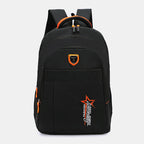 Unisex Multi-Compartment Nylon Backpack – Large-Capacity School and Travel