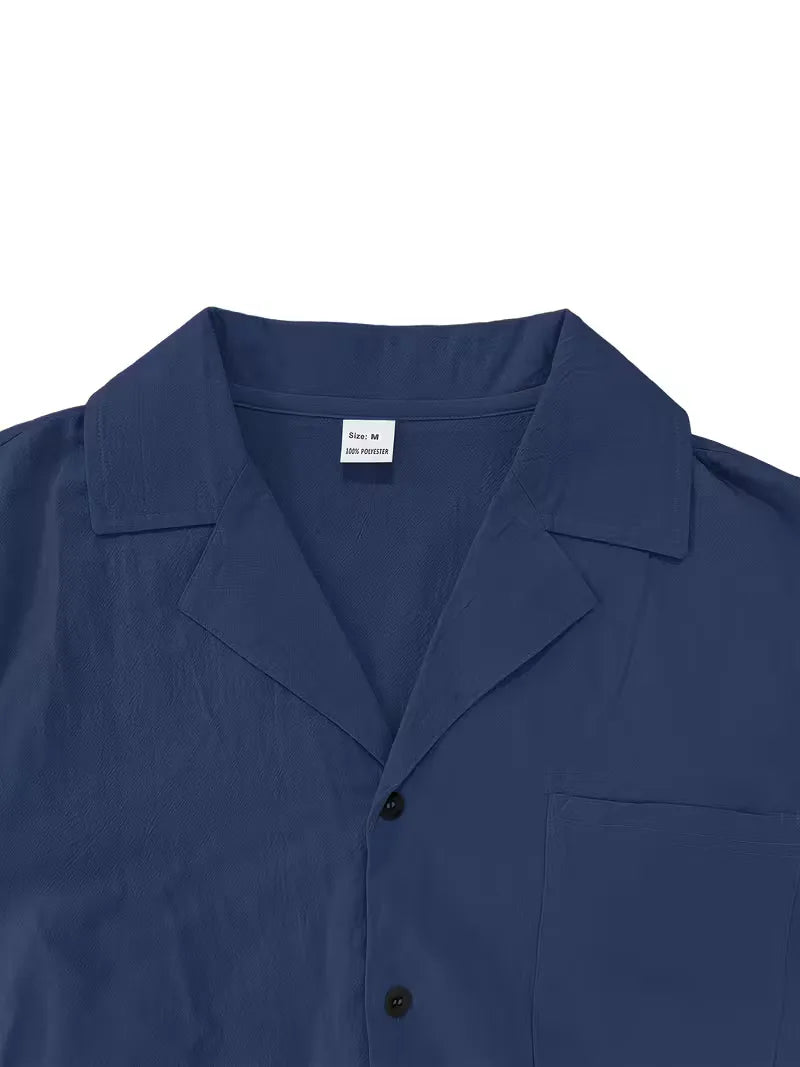 Men's Short Sleeve Shirt and Trousers Set
