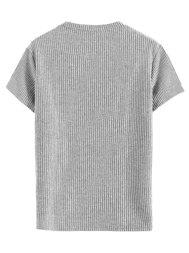 Men's Knitted Jacquard T-Shirt