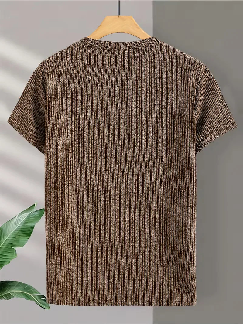 Men's Knitted Jacquard T-Shirt