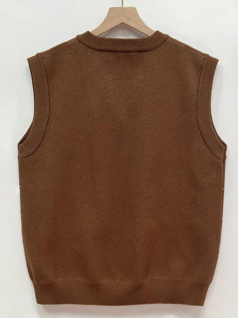 Men's Check Sleeveless Vest