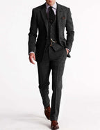 Men's Three-Piece Tweed-Style Suit – Vintage Cut