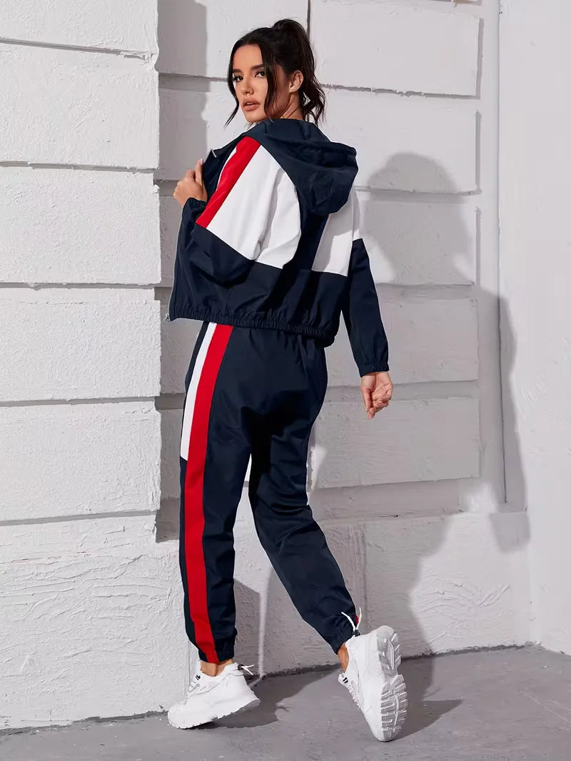 Women's Two-piece Trouser Lounge Set with hood