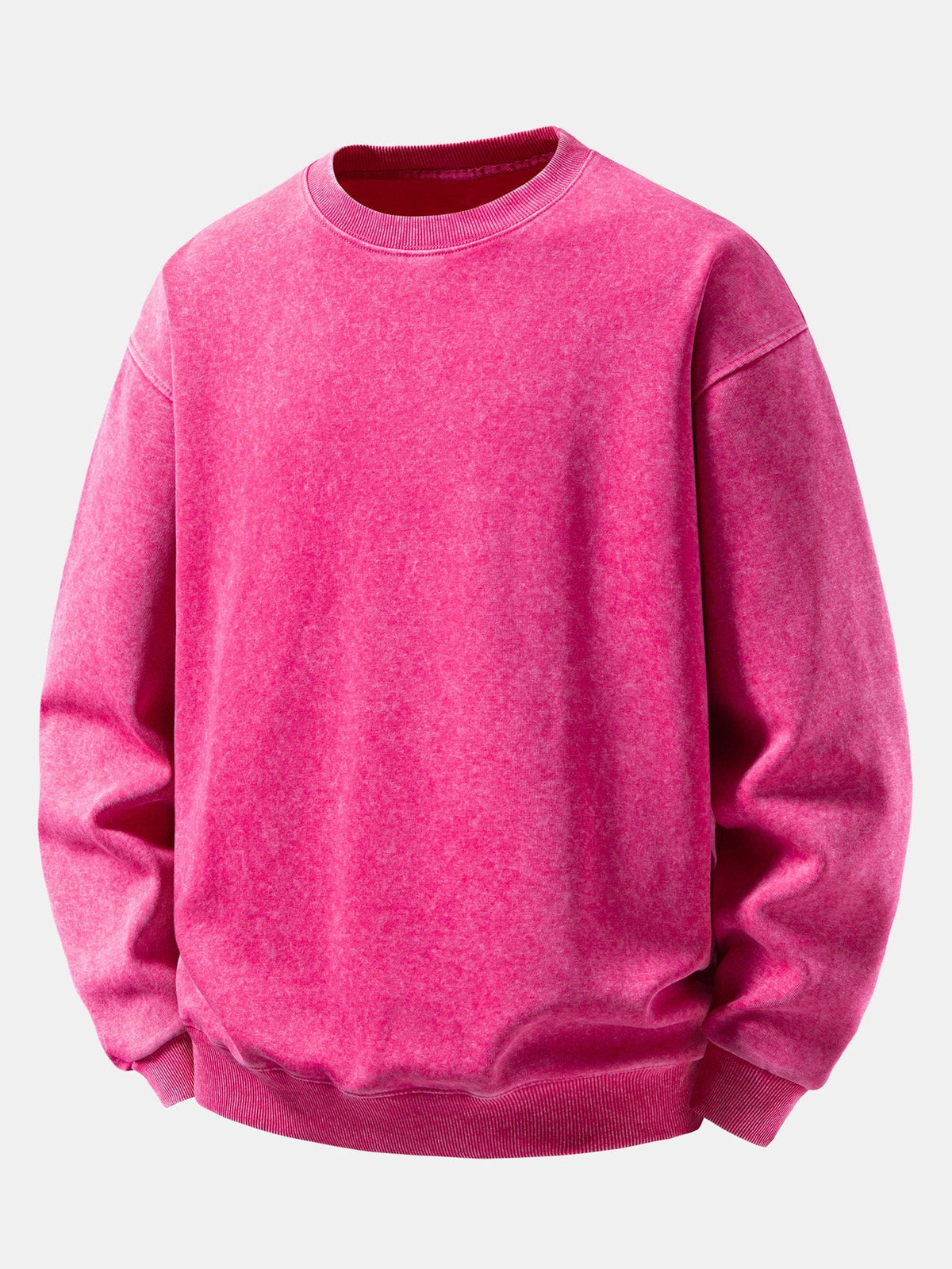 Men's Vintage Washed Cotton Crew Neck Sweatshirt