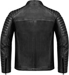 Men's Genuine Sheepskin leather-look Biker Jacket