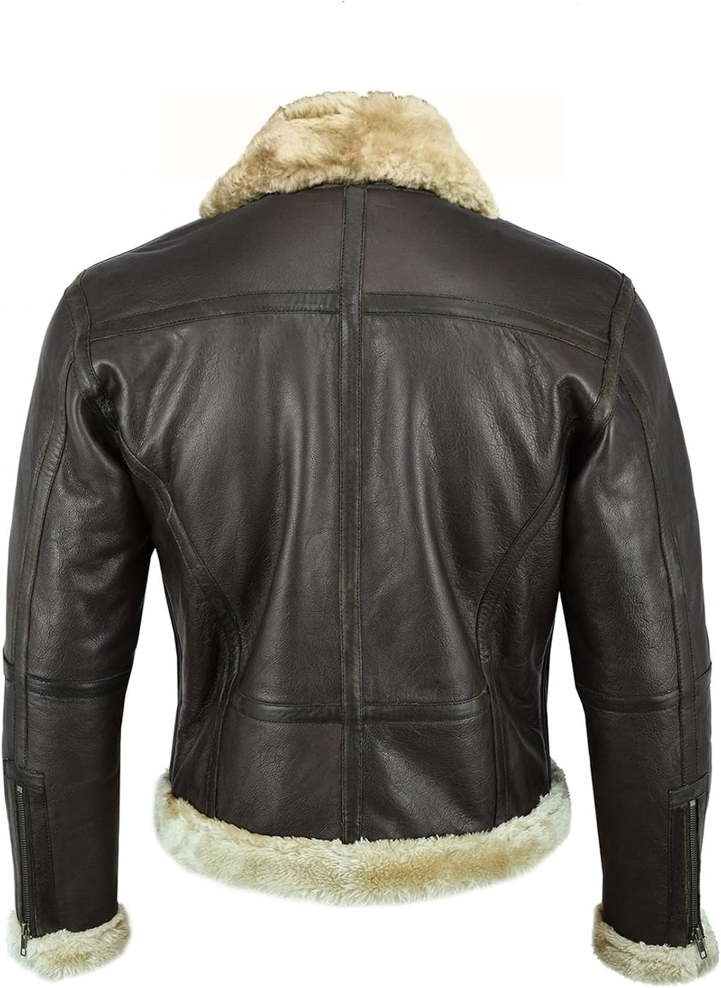 Men's shearling-style Aviator leather-look Jacket