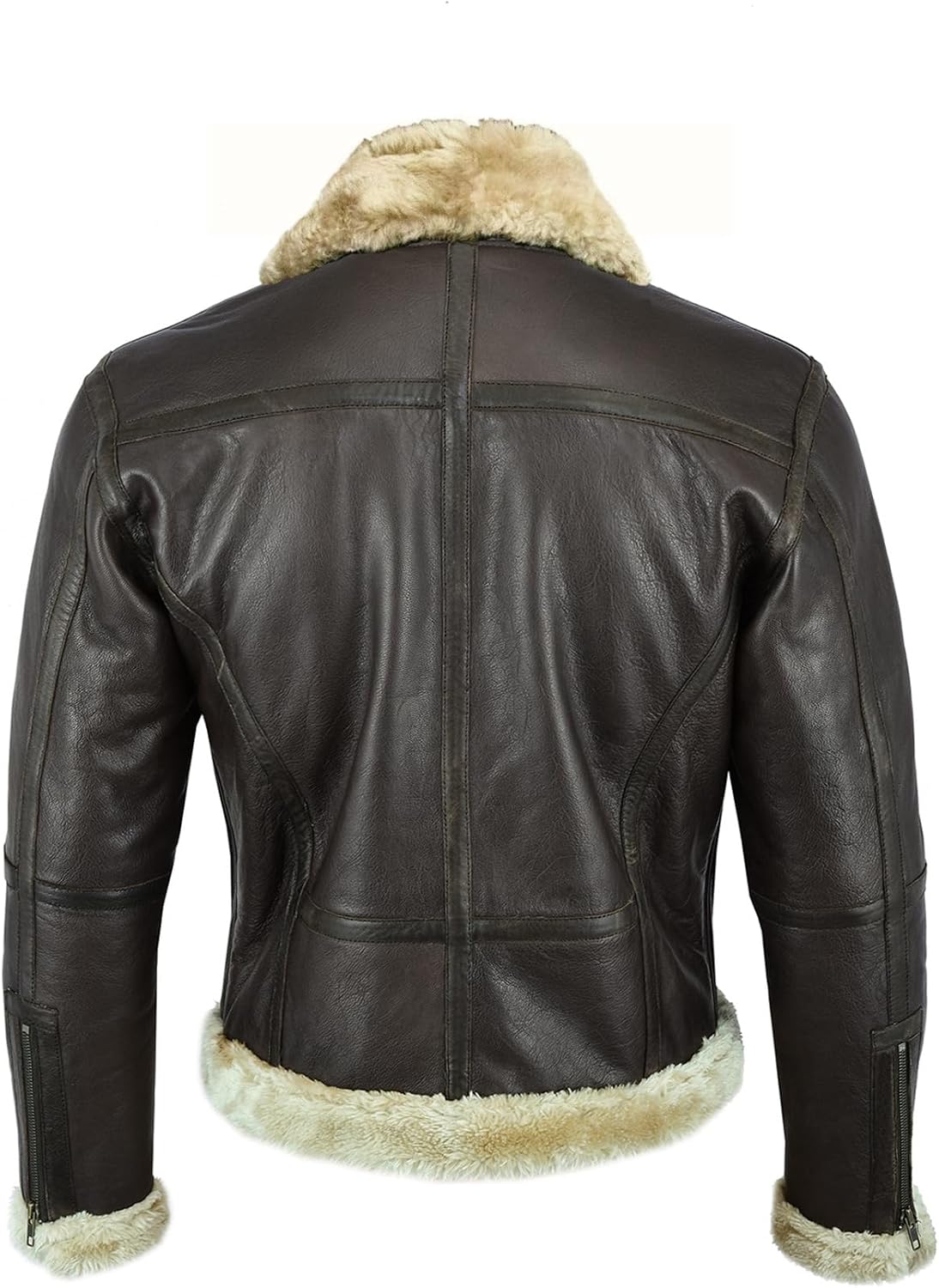 Men's shearling-style Aviator leather-look Jacket