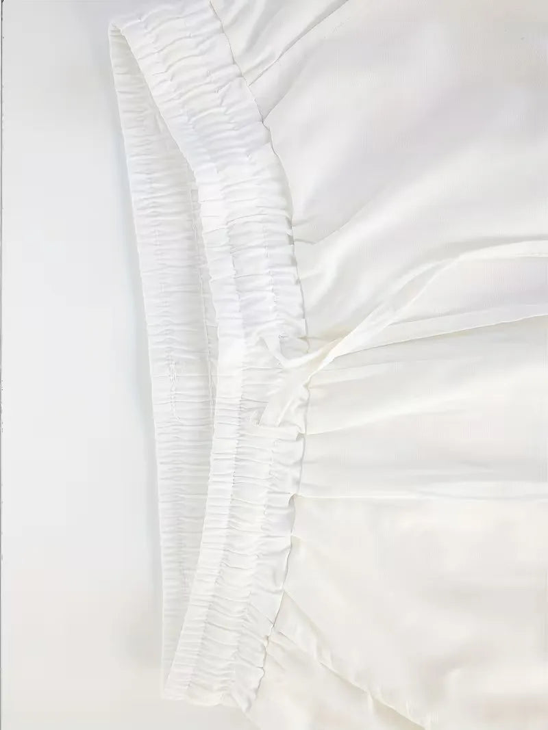 Men's Mandarin Collar Shirt and Trouser Set