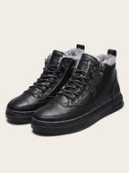 Men's faux fur-Lined leather-look Ankle Boots